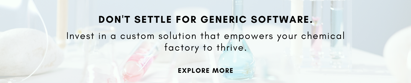 custom software solution for chemical factory in USA