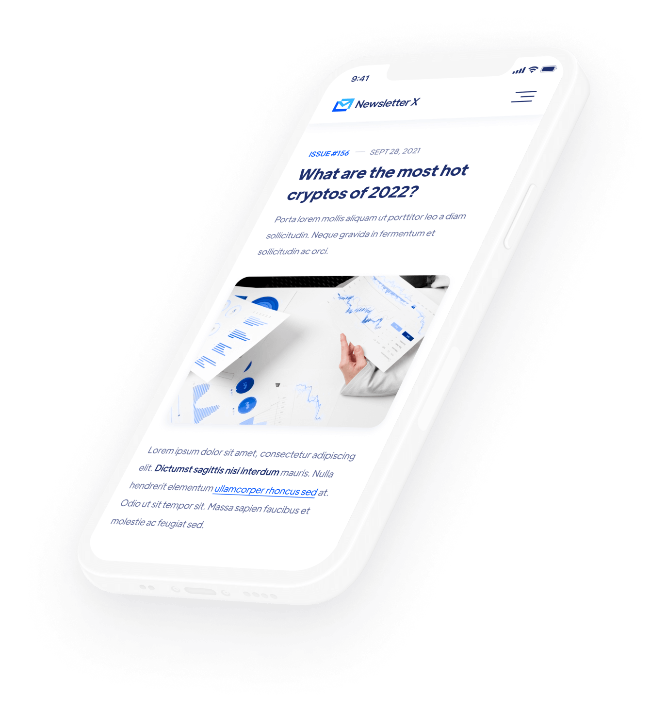 Subscribe Mobile - Newsletter X Webflow Template