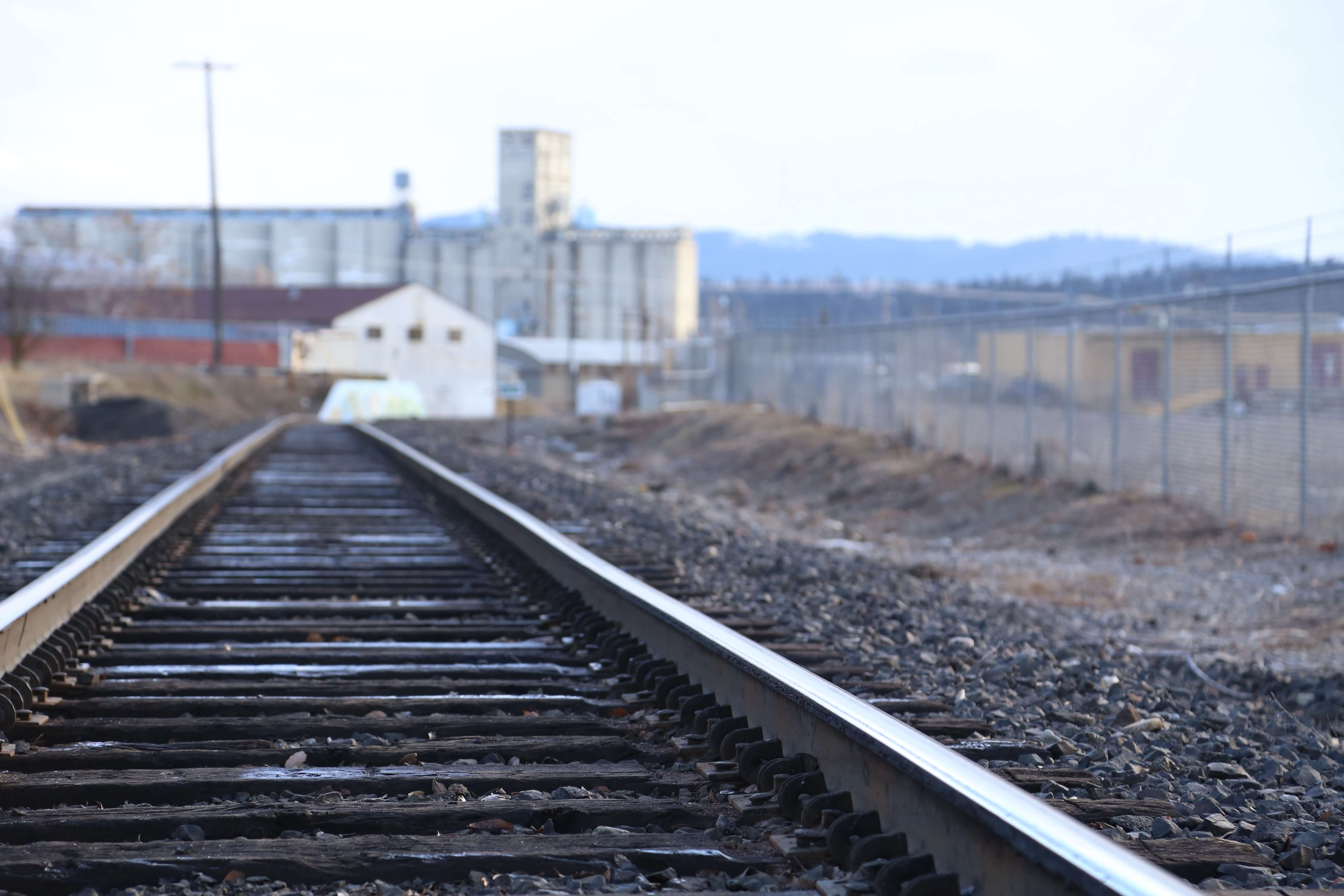 Trent Industrial District, Trent railroad tracks Spokane