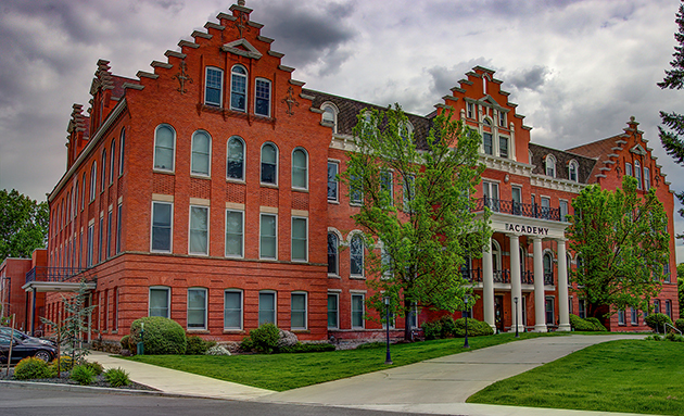Old Holy Names Academy next to Mission Park in Spokane, Washington