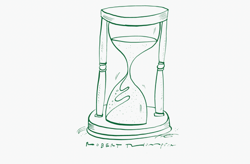 Ruffer multi asset research on RFPnetworks depicted by hour glass drawing.