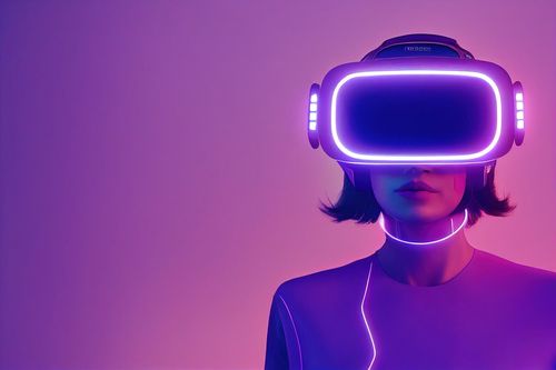 RFPnetworks Global Financial Markets Outlook 3Q 2022 depicted by women wearing metaverse headset on neon background