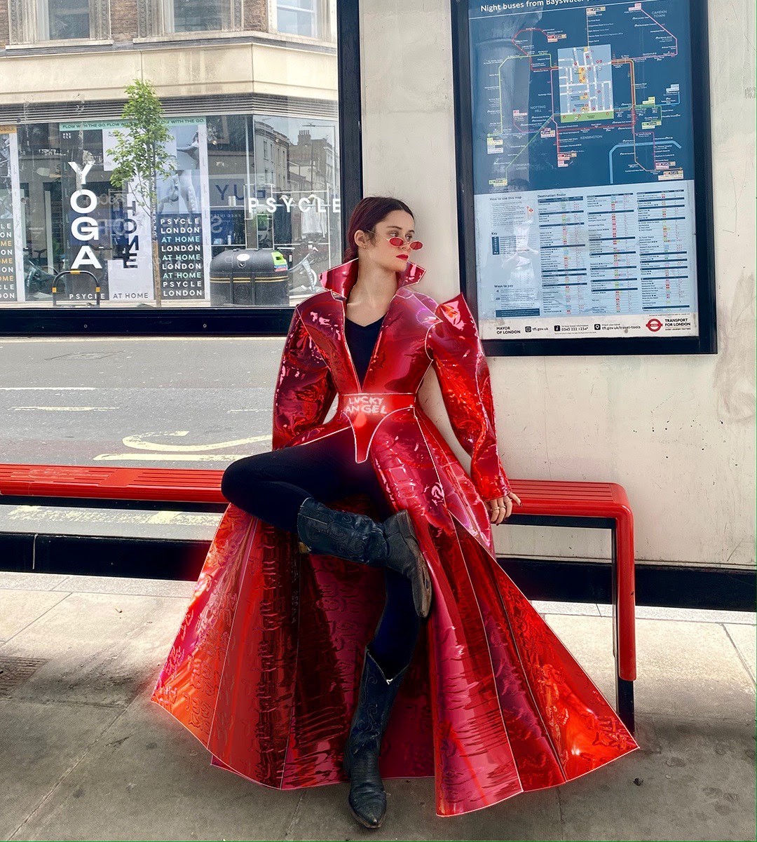 cyber&contactless RED CIRCH coat from @tribute_brand #digitalfashion
