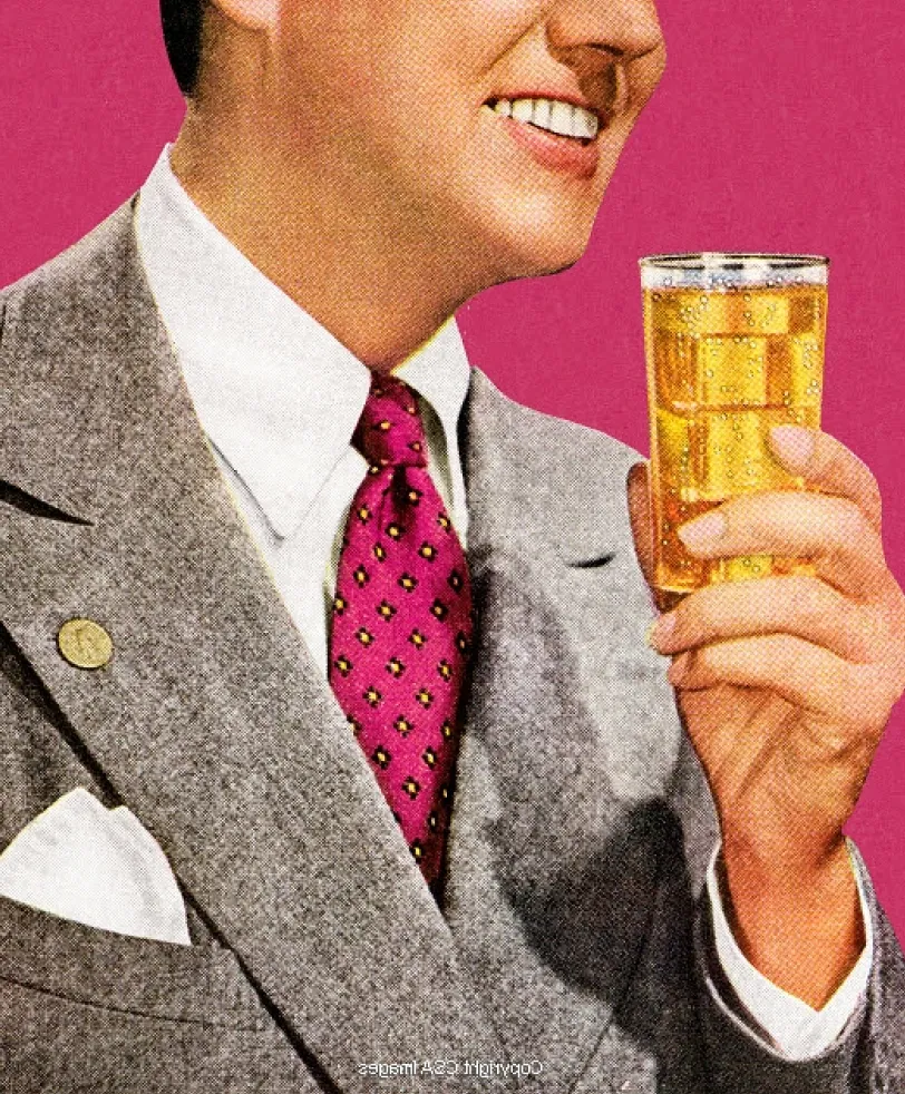 man drinking beer