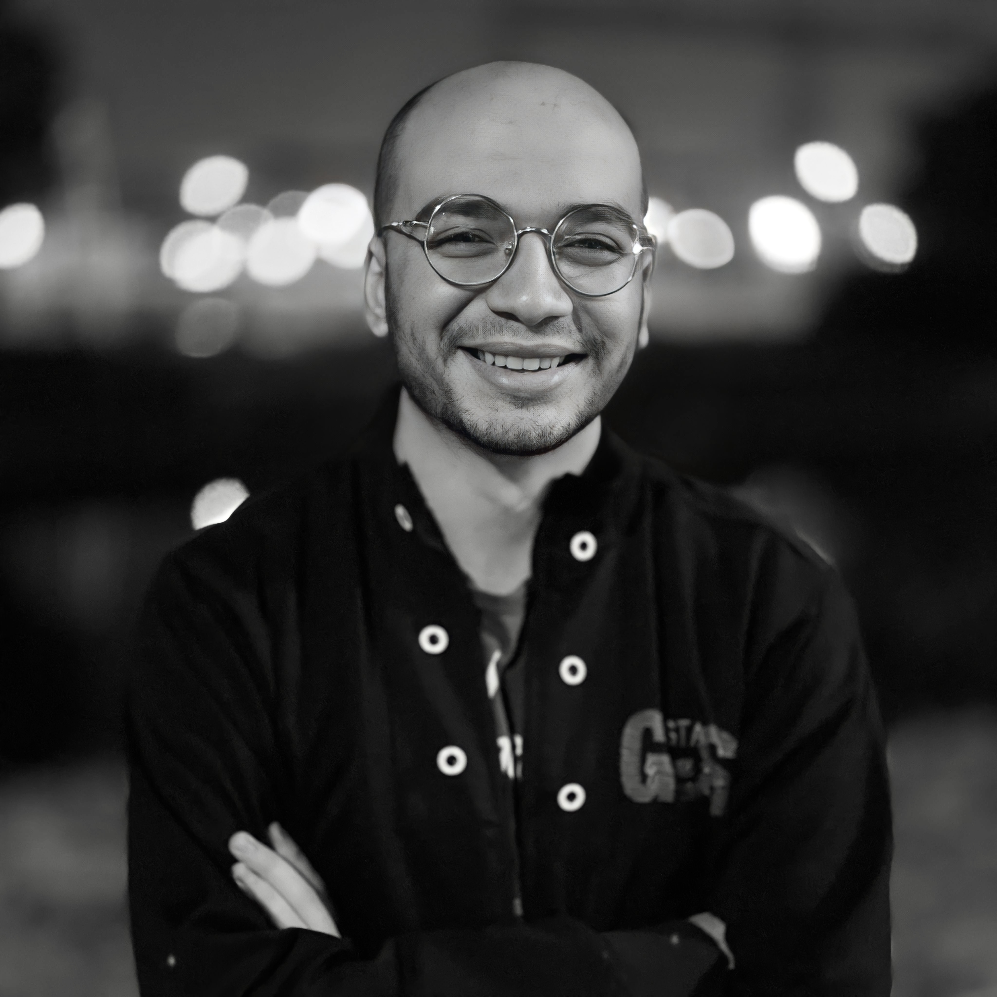 A person wearing glasses