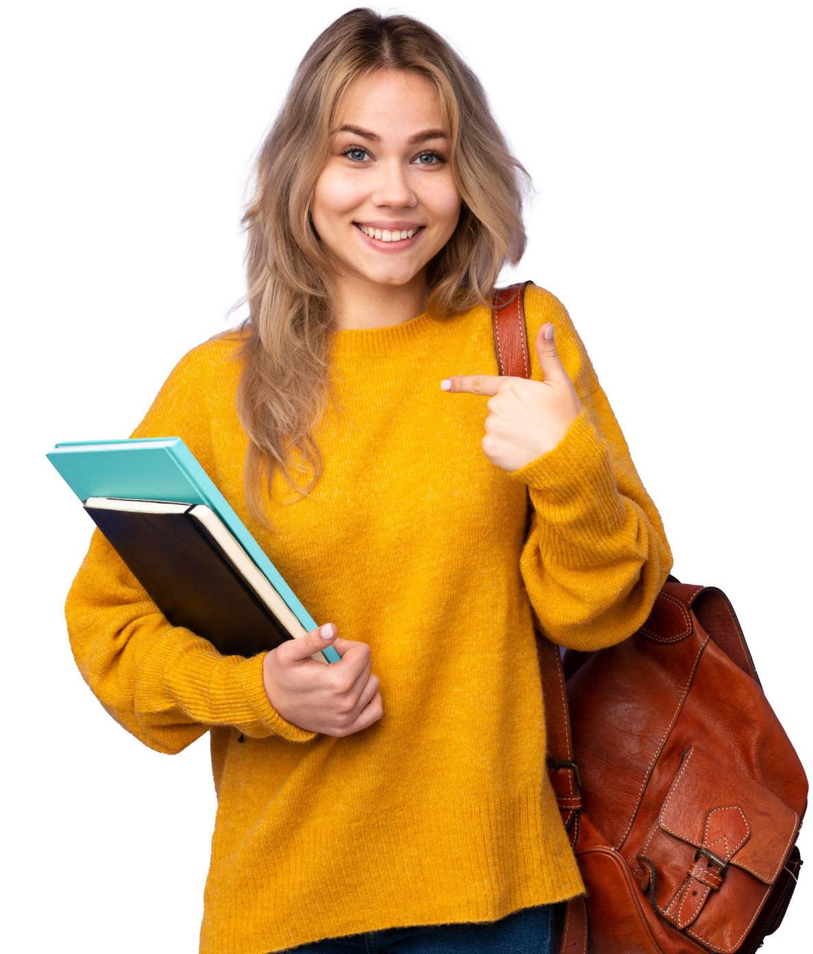 Young college student paying for college