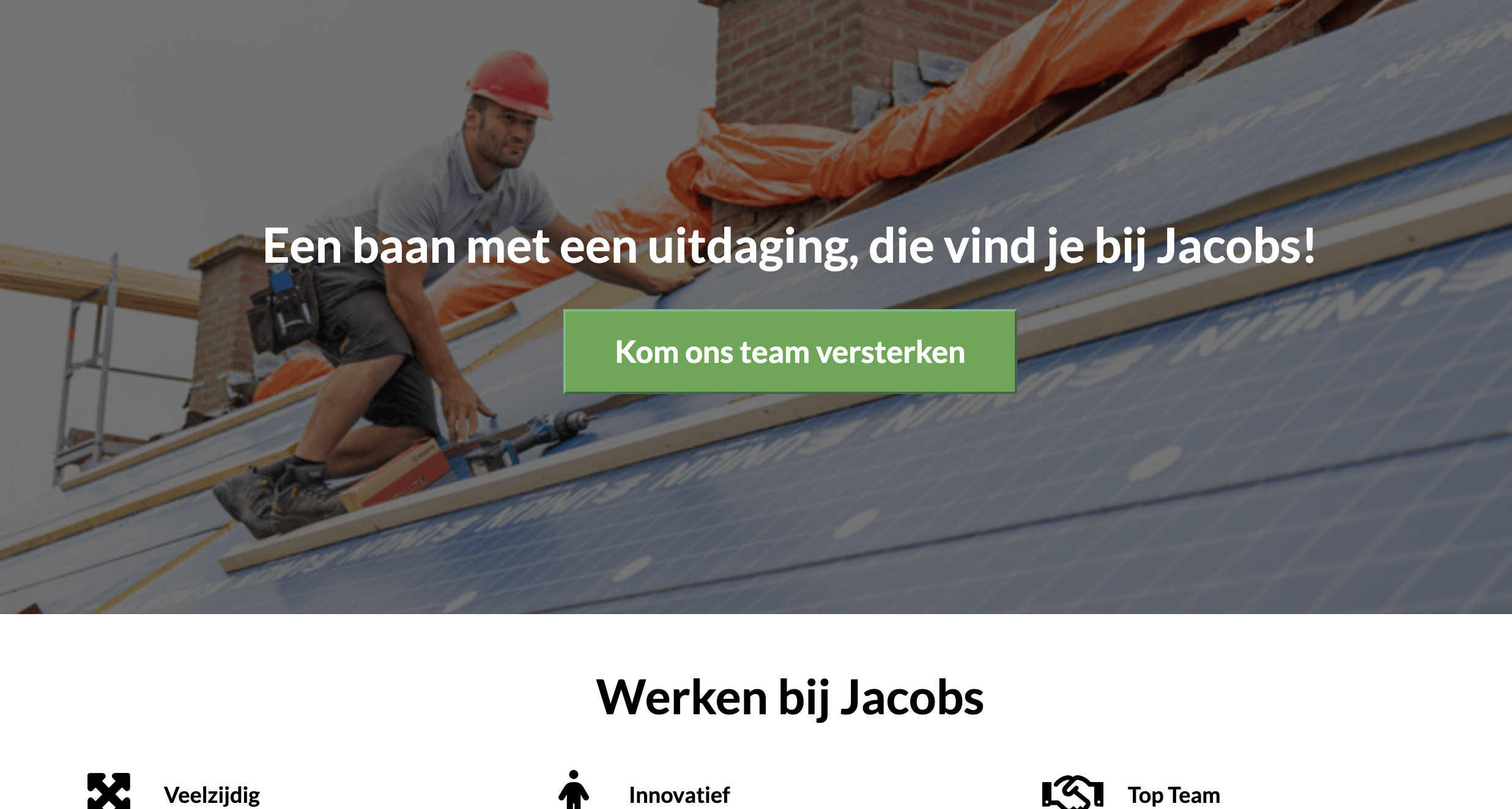 Landingspagina Jacobs Dakbedekkingen