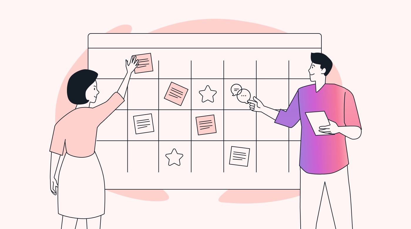 Illustration of business scheduling concept