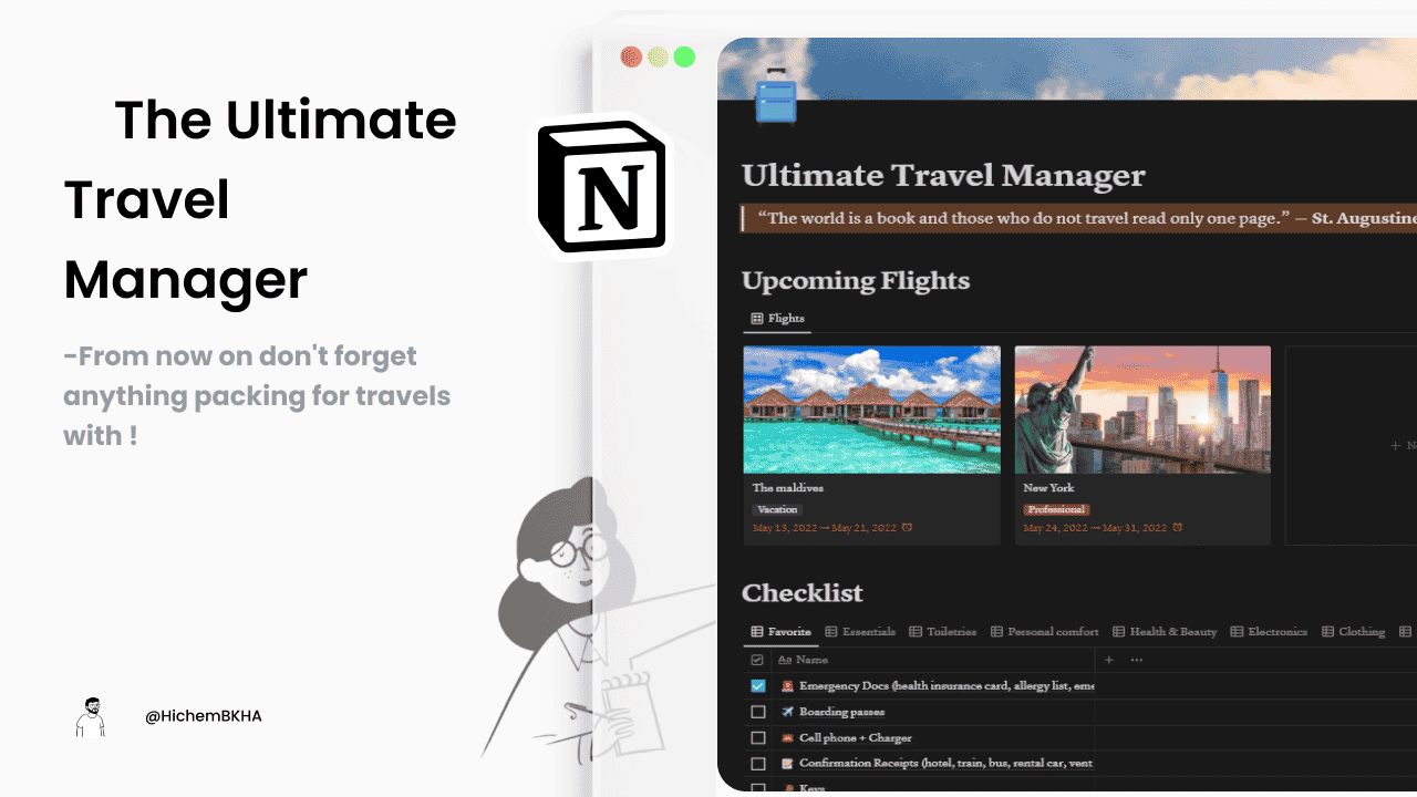 The Ultimate Travel Manager Notionway