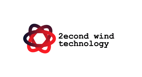 2econd Wind Logo Iteration 2 neutron red and black