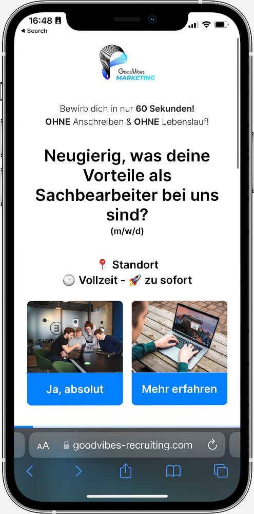 Aalto mobile app UI with two home listings and a title at the top saying 12 new matches