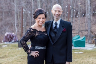 Carole and Mike on wedding day