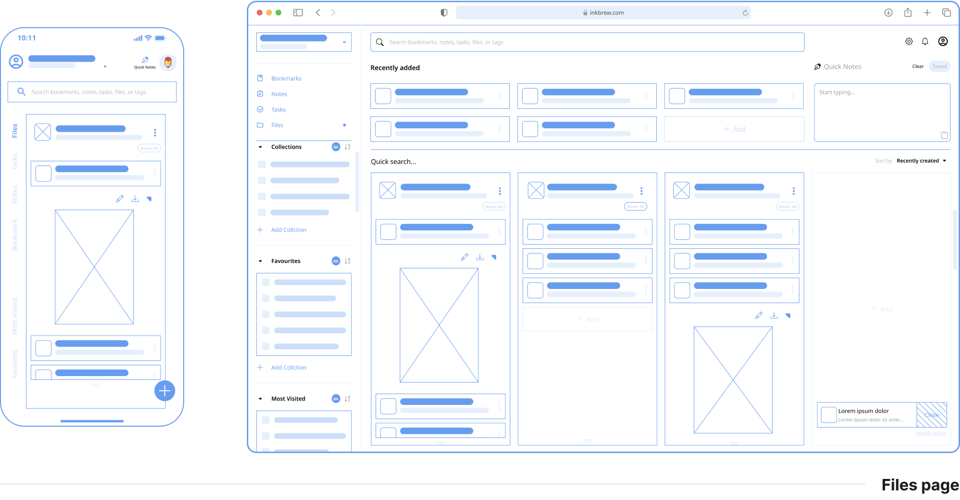 Files Wireframe