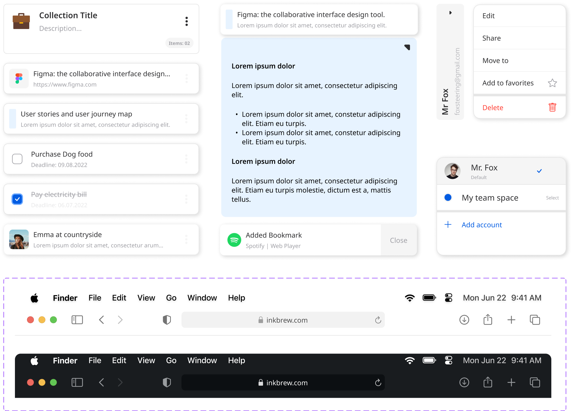 Design components collection