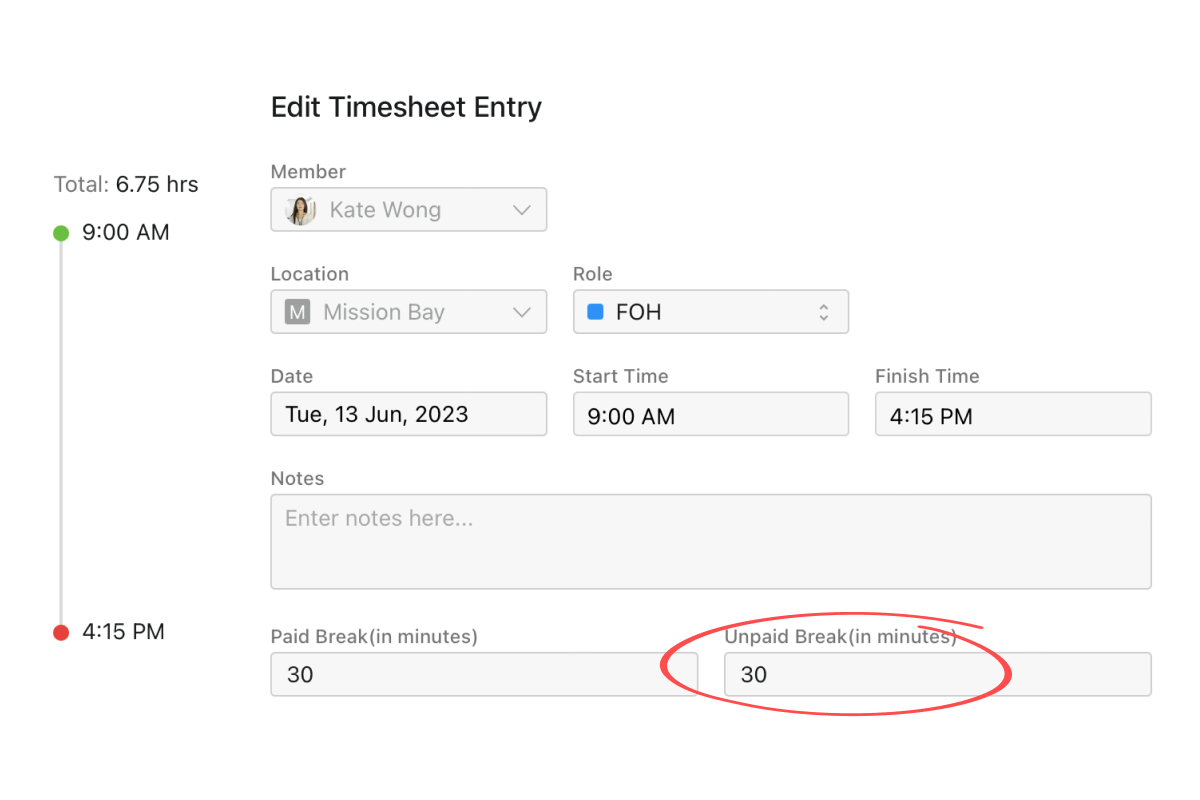 Timble Employee Time Clock App