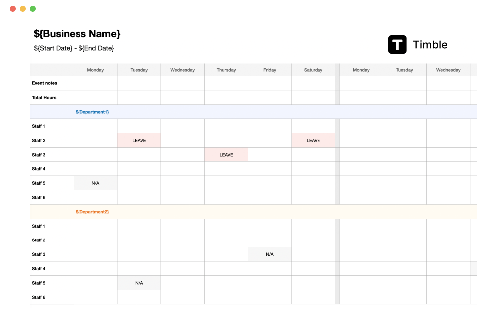 Timble Free Templates Tools