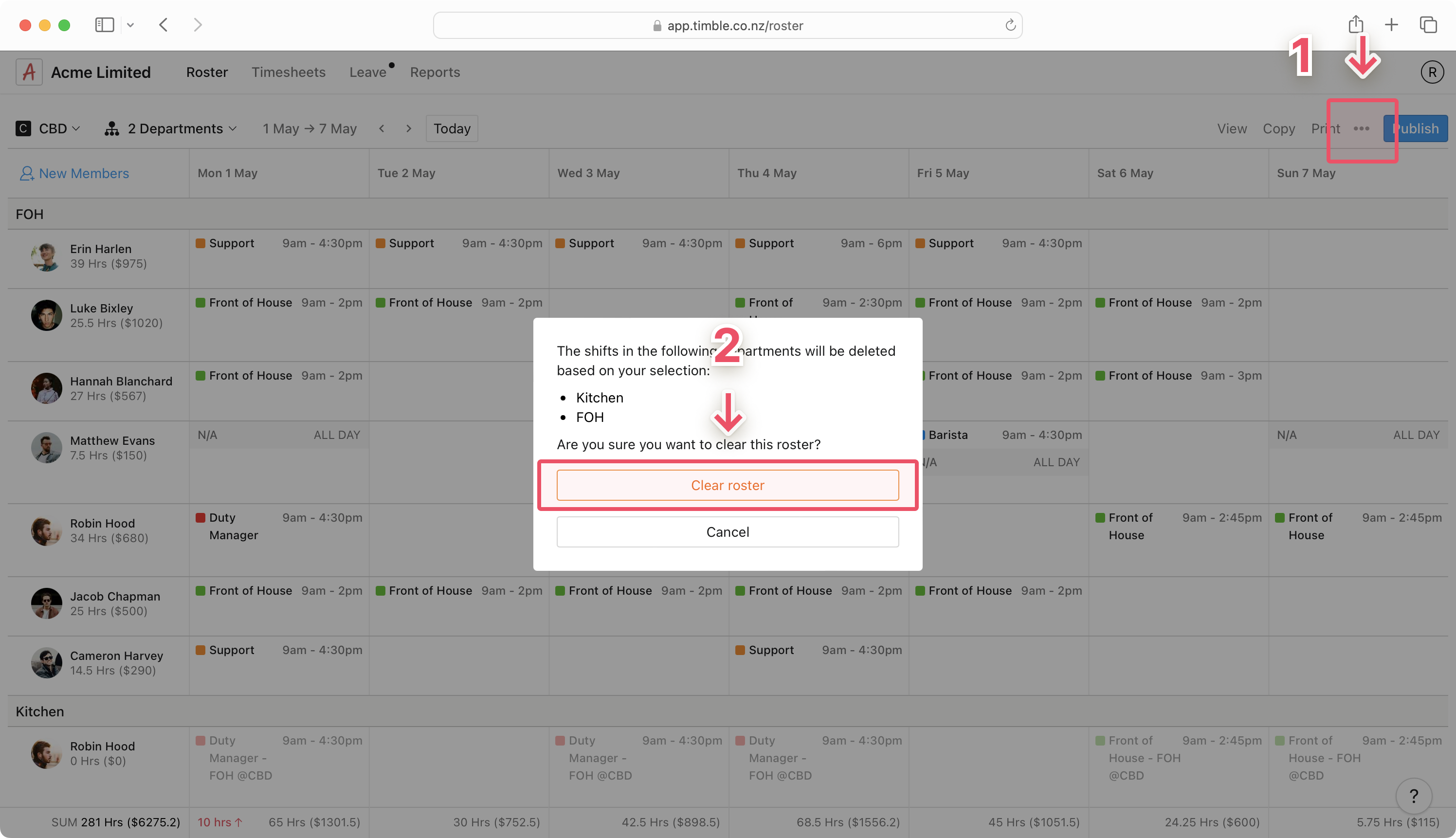 Leave calendar and more - Timble