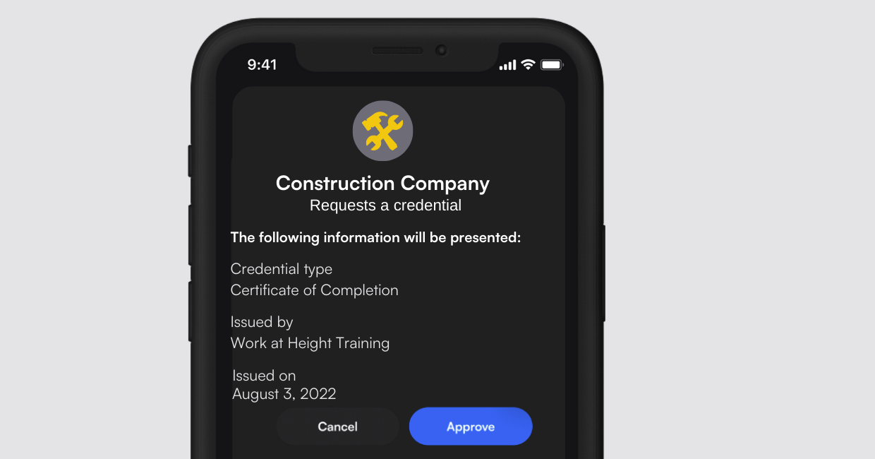 Construction company requests authorization