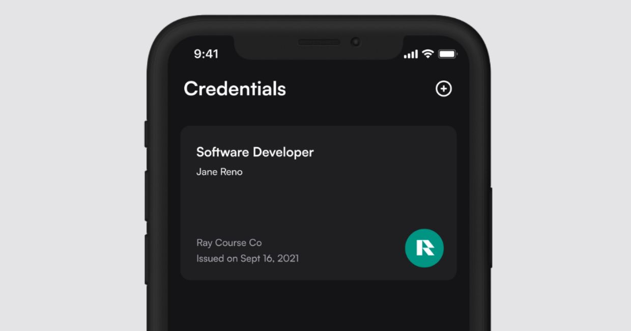 software developer credential made on the digital credential platform