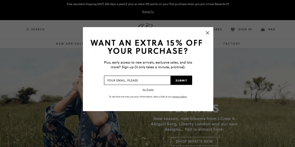 popup cta example