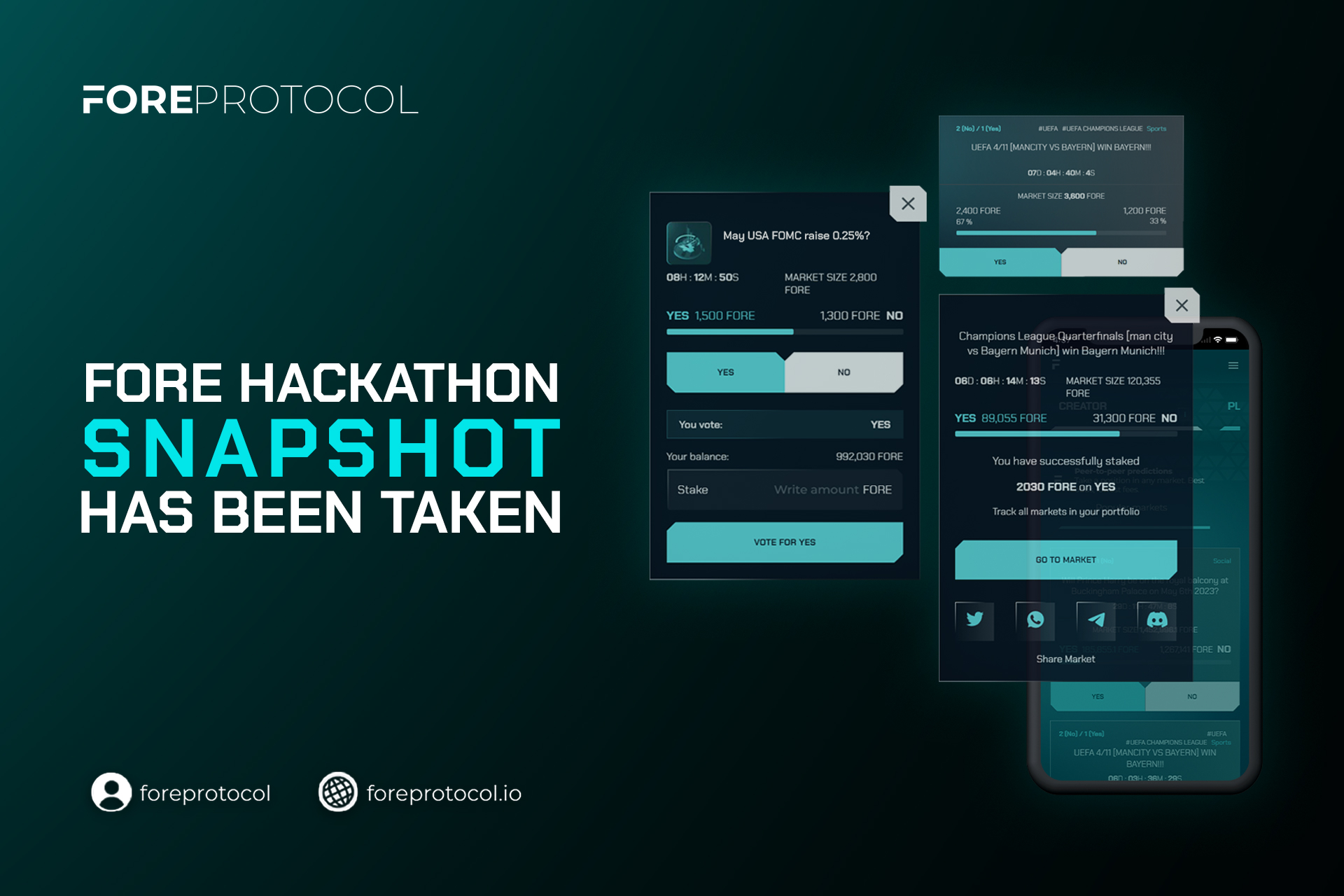 FORE HACKATHON SNAPSHOT IS COMPLETE