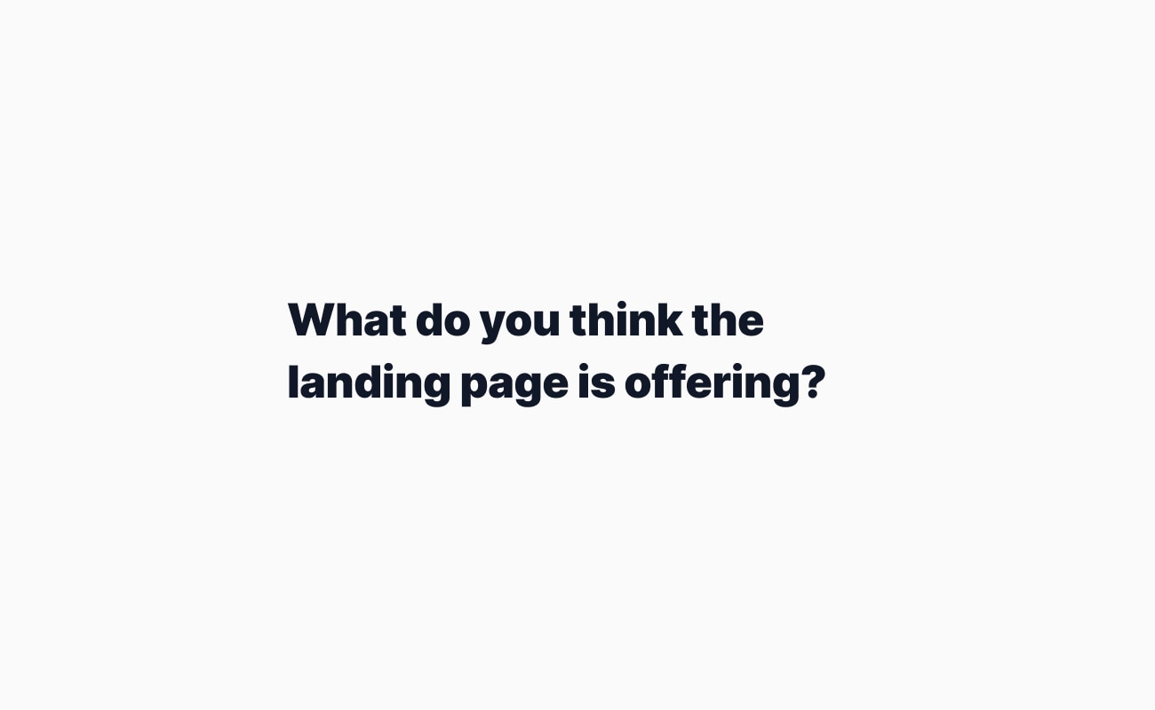 Question for a 5 seconds user test