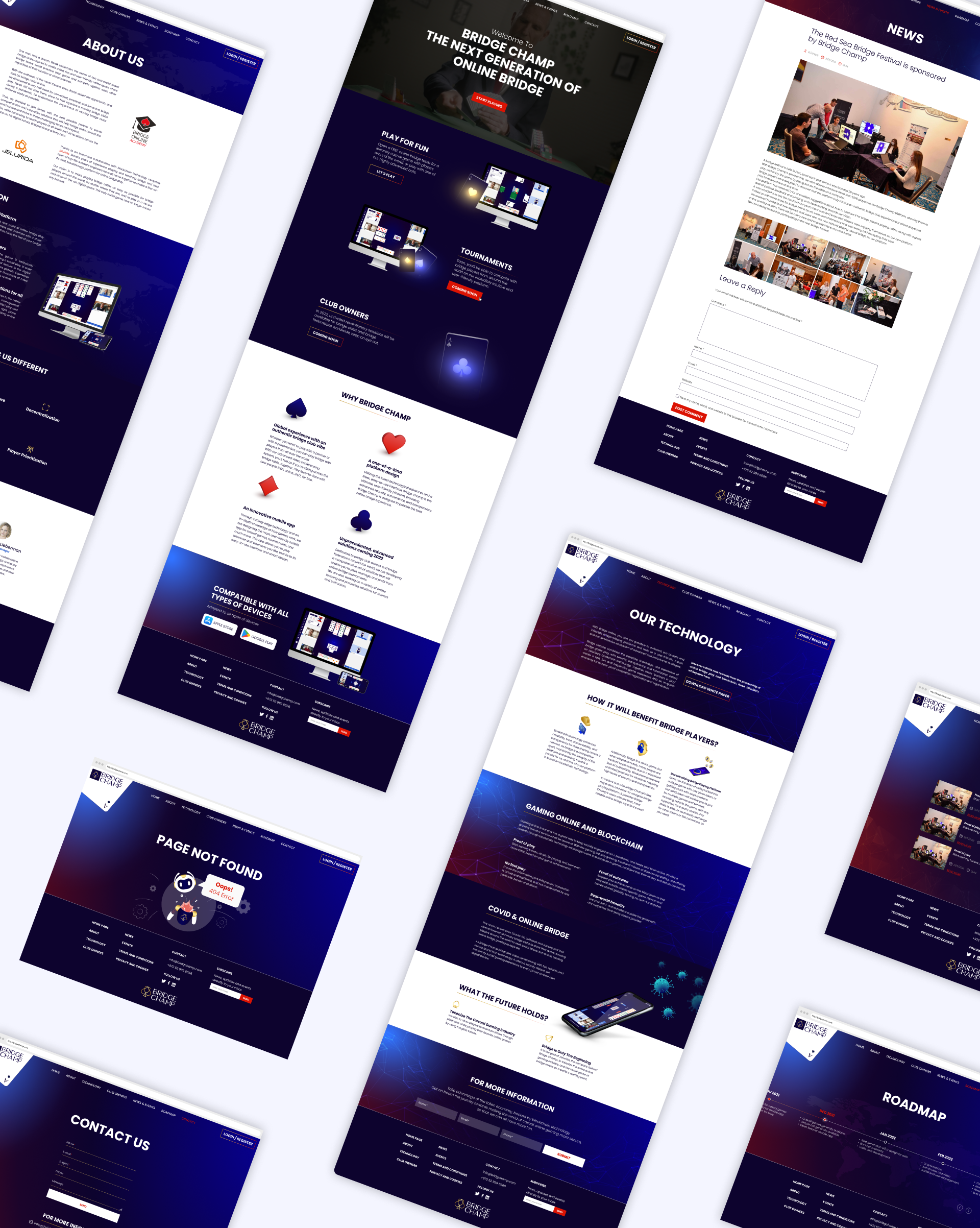 bridge champ website design