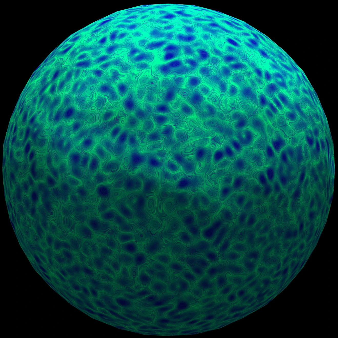 Green orb floating in the sky