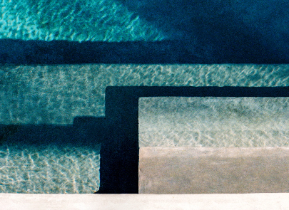 The pool filmed from above