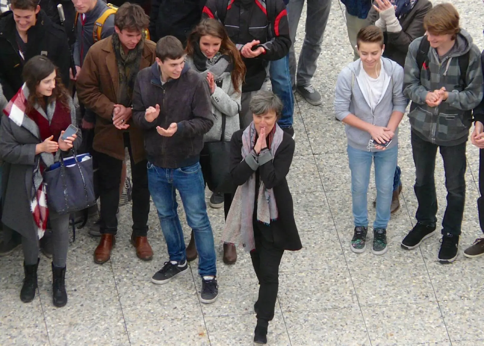 Marie-Claude Sawerschel acclamée par la foule