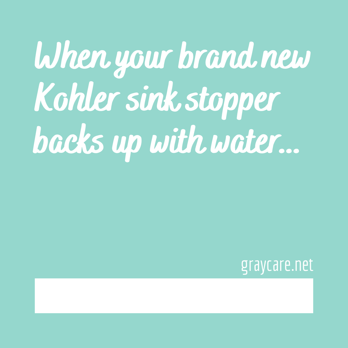 My Brand New Kohler Sink Stopper Clogged, Then I Fixed It Graycare