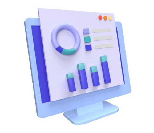 3D visual displaying performance statistics