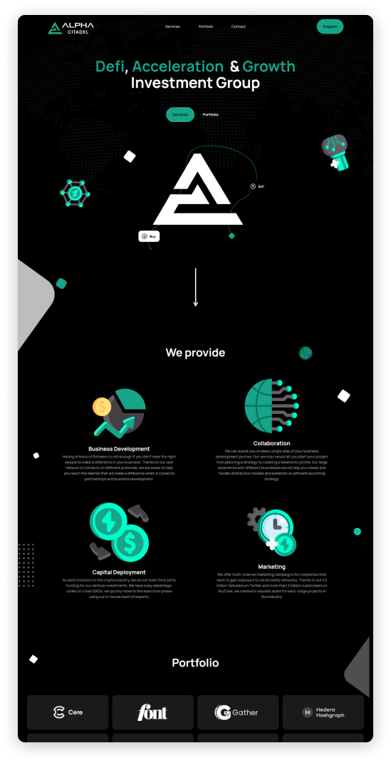 Defi, Acceleration & Growth Investment Group — preview