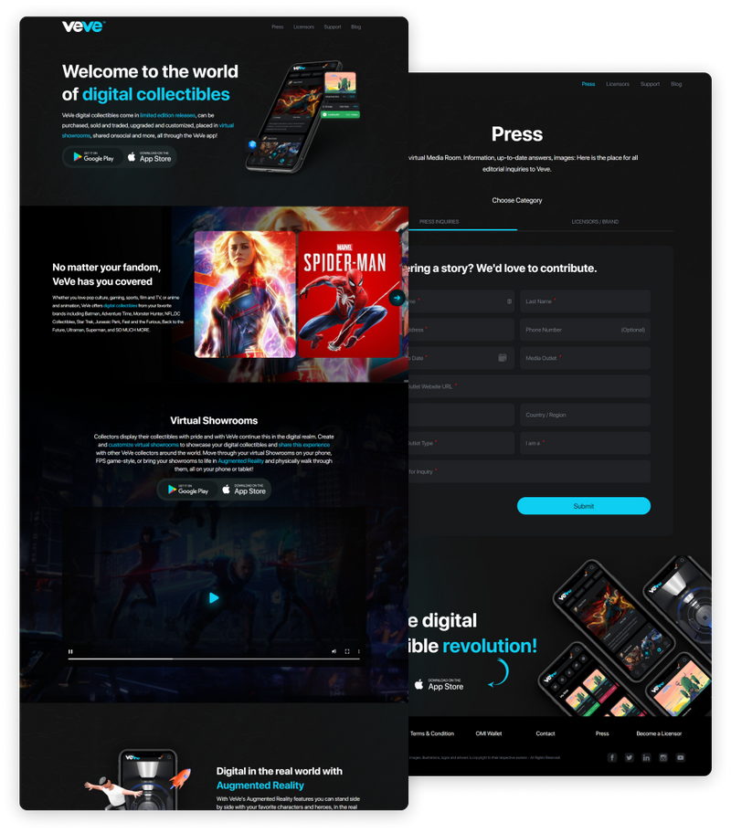 NFT Marketplace app & website design — preview