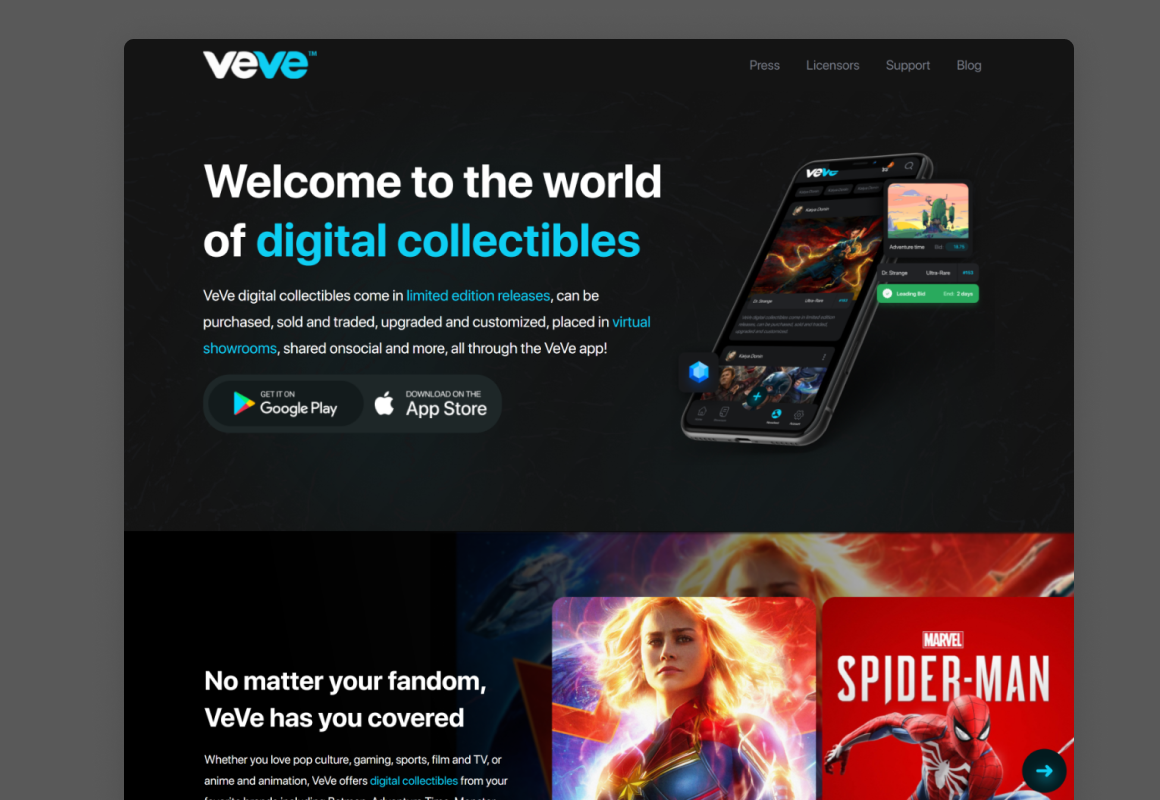 NFT Marketplace app & website design