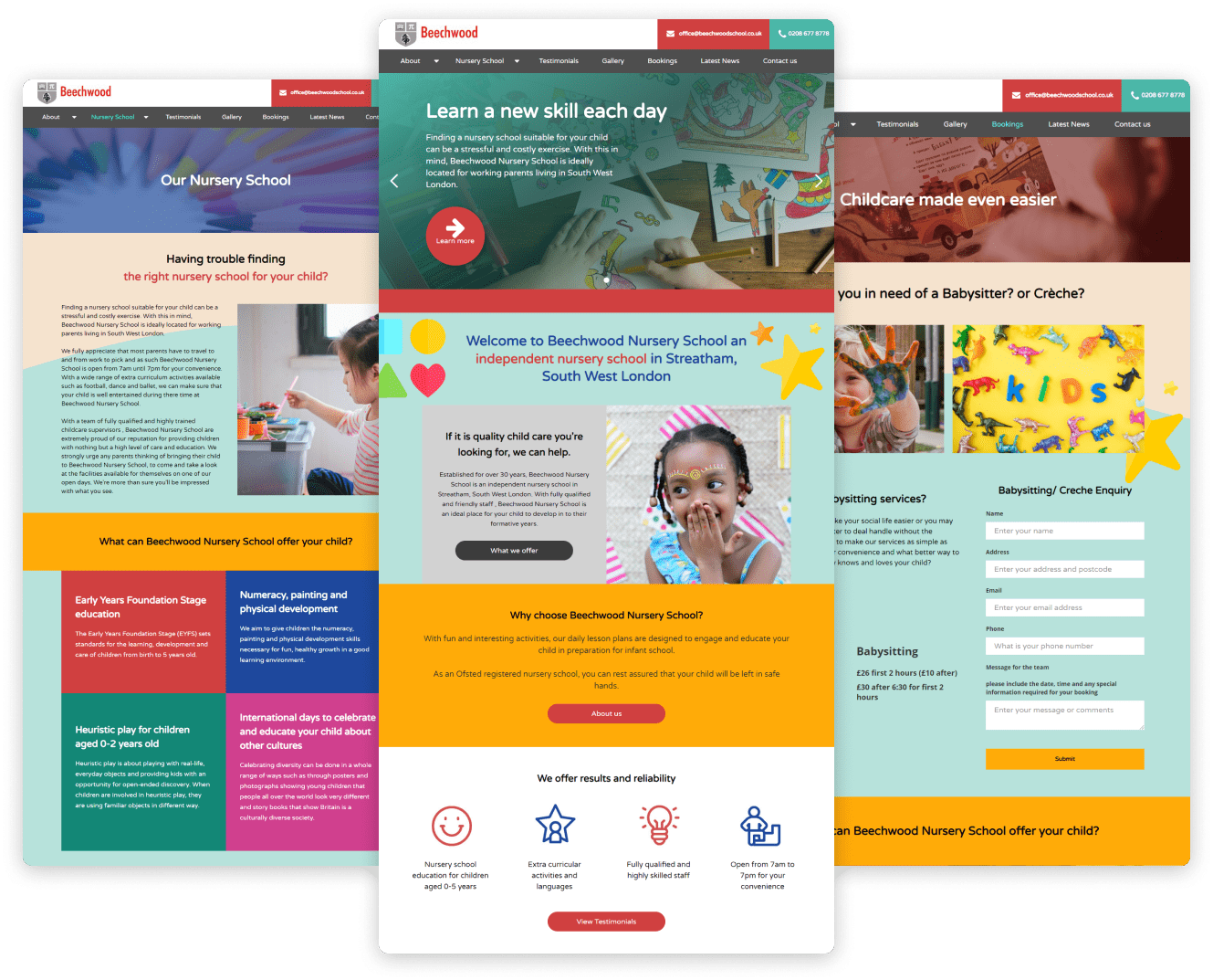 The Fresh Nursery School website. — preview