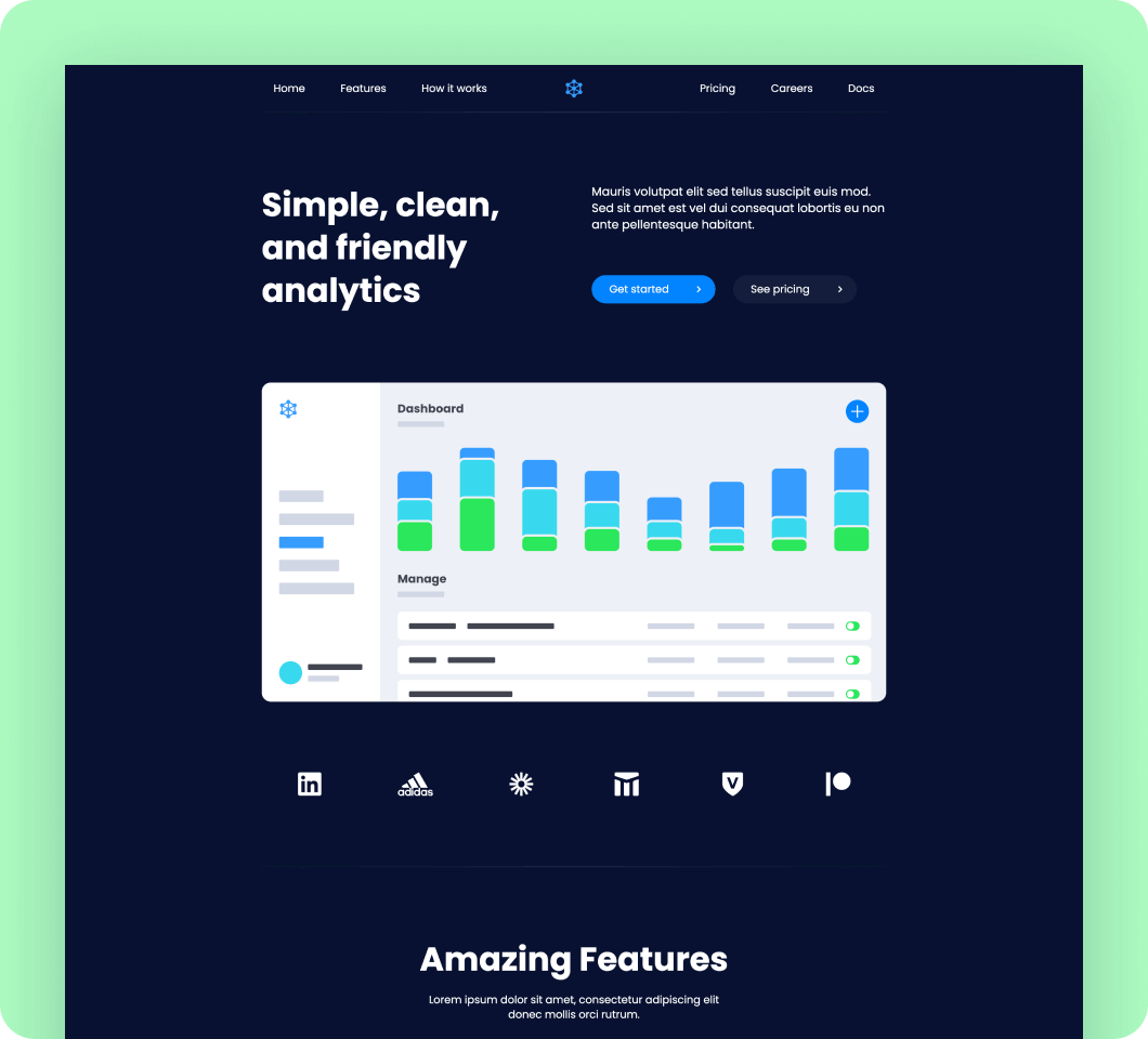 Analytics SAAS template