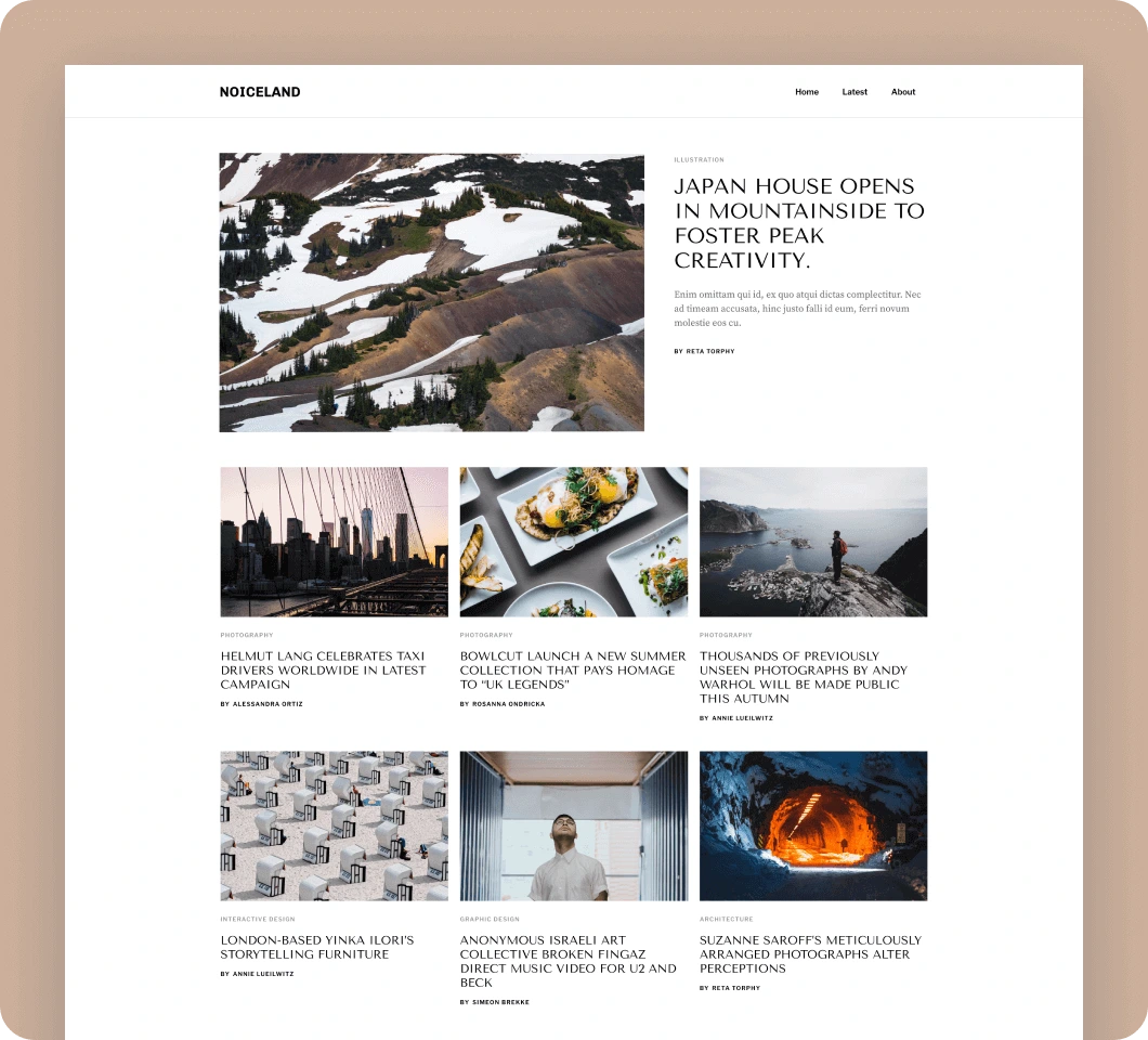 Blog template 2 for Webflow