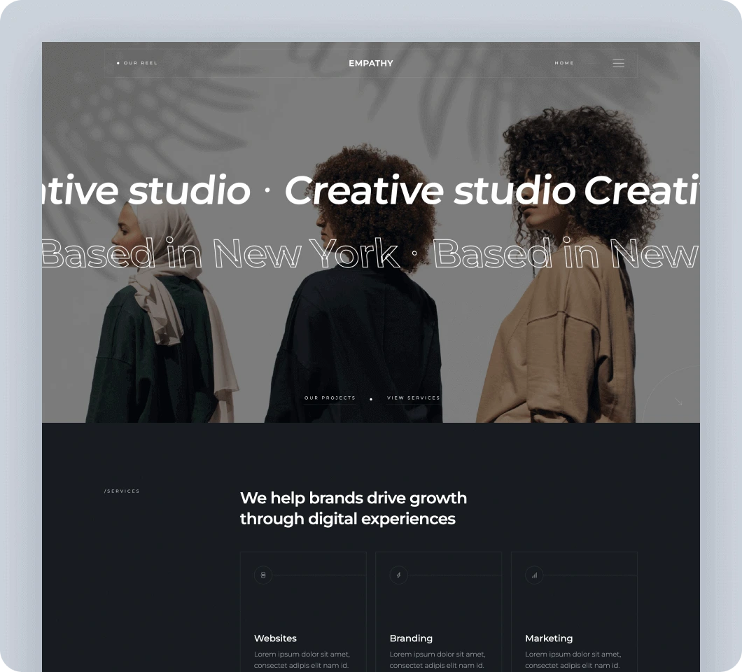 Creative studio template