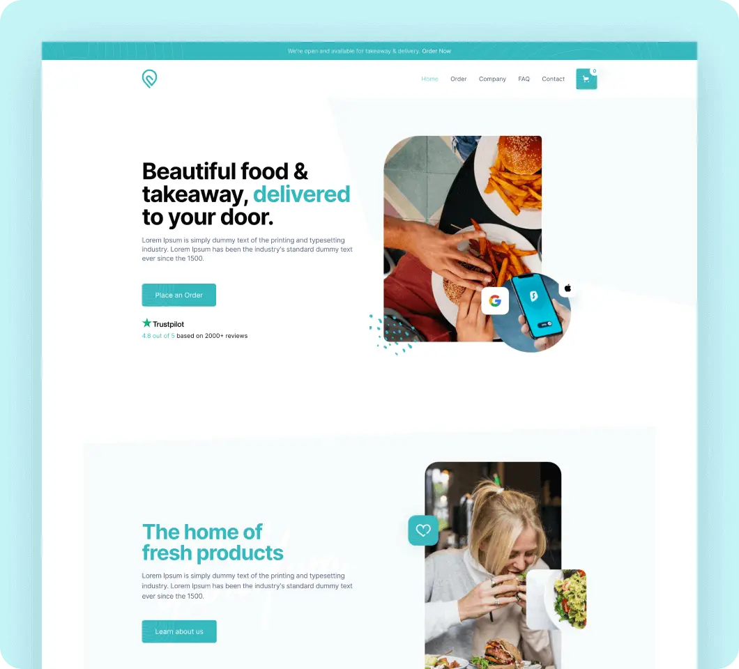 Food delivery template
