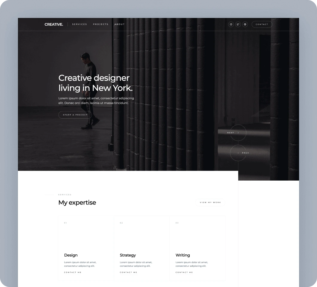 Freelancer portfolio template