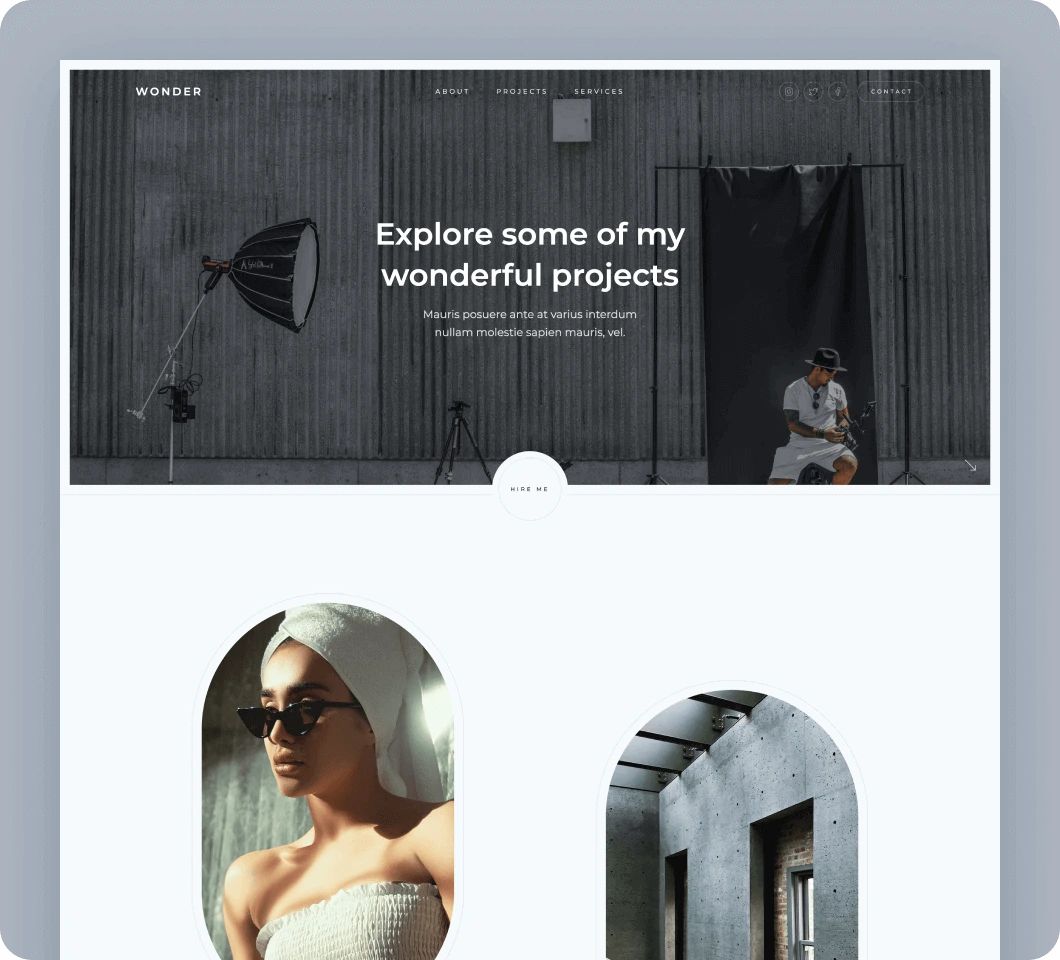 Freelancer portfolio template 2