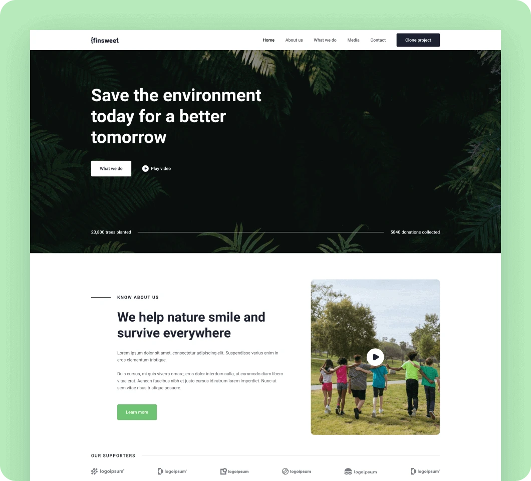 Organization template