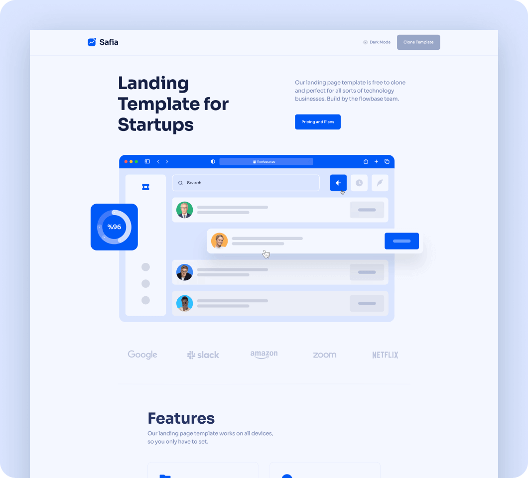 Saas template 2 for Webflow