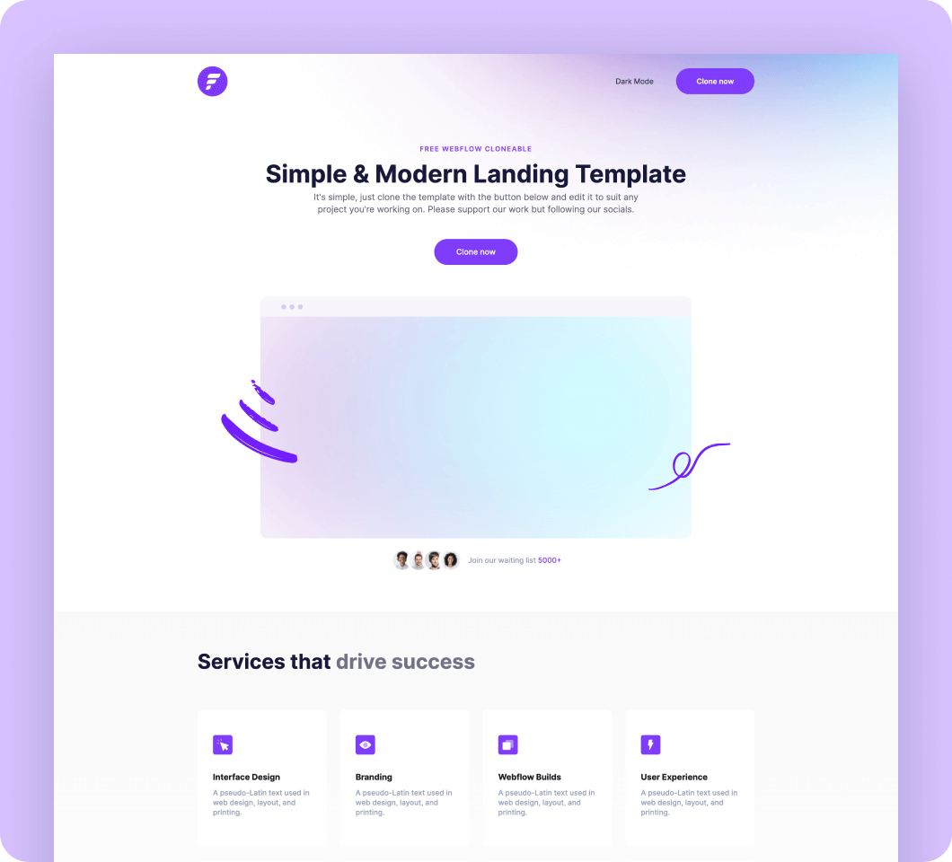 Saas template 4 for Webflow