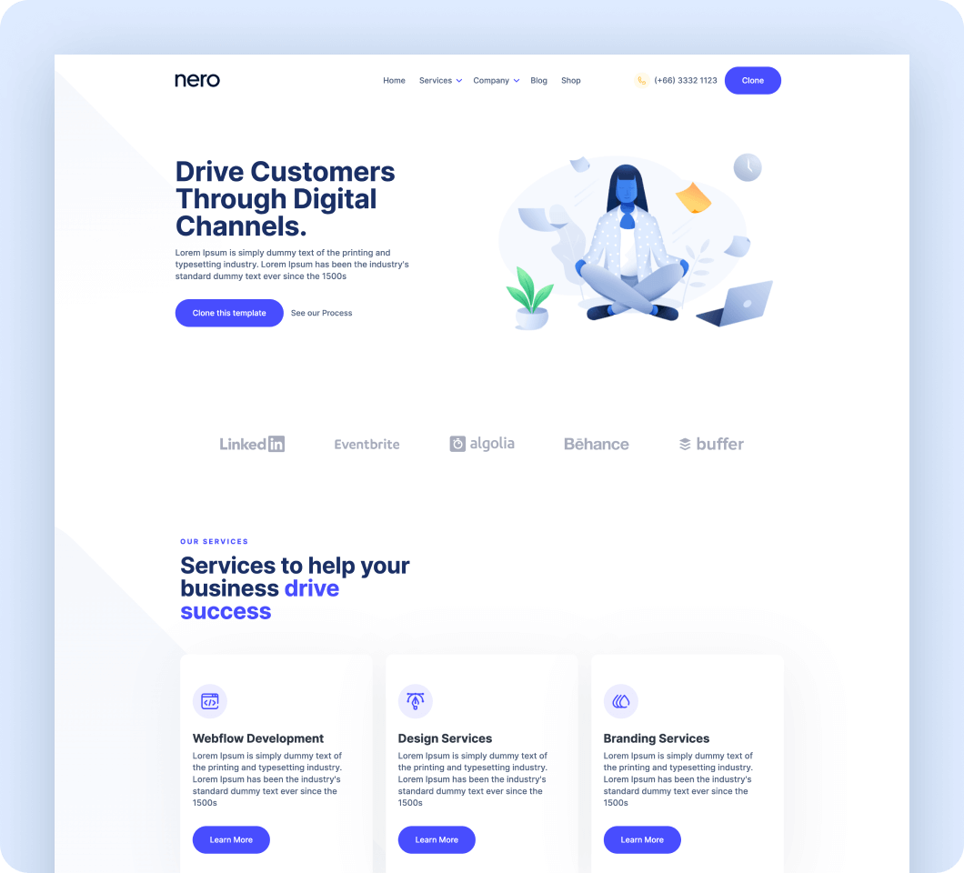 Startup Webflow template