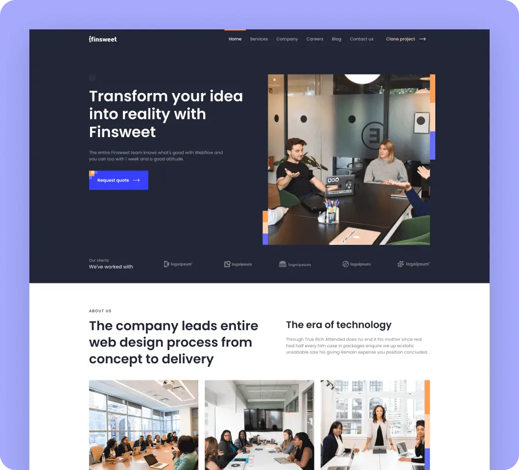 Startup Webflow template 4