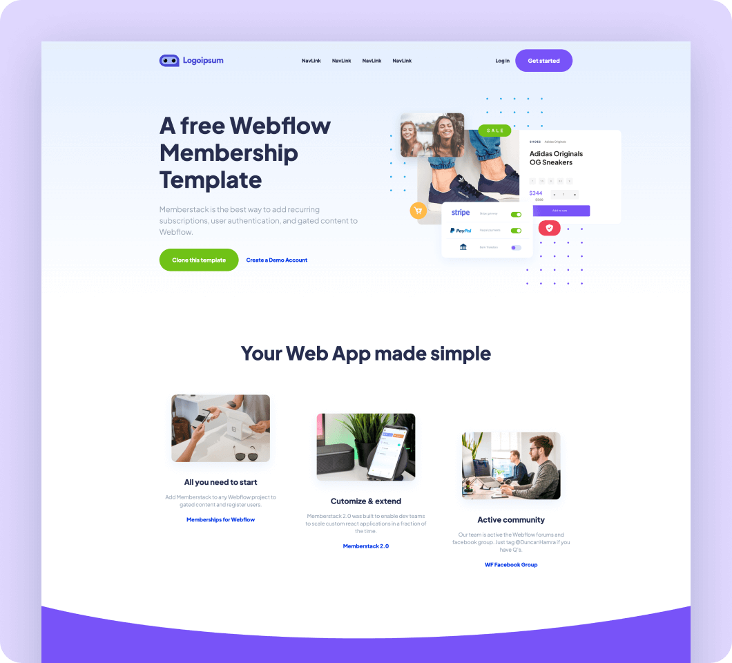 Startup Webflow template 3