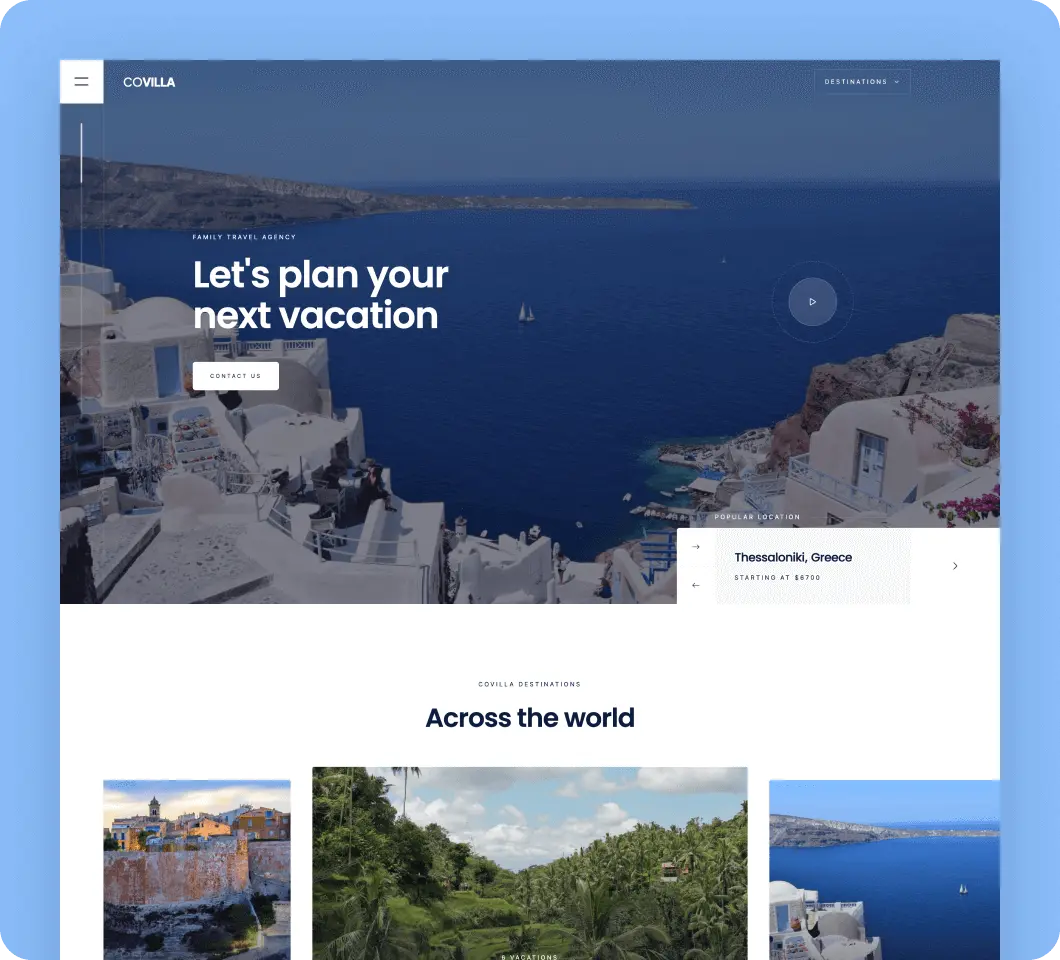 Travel agency template