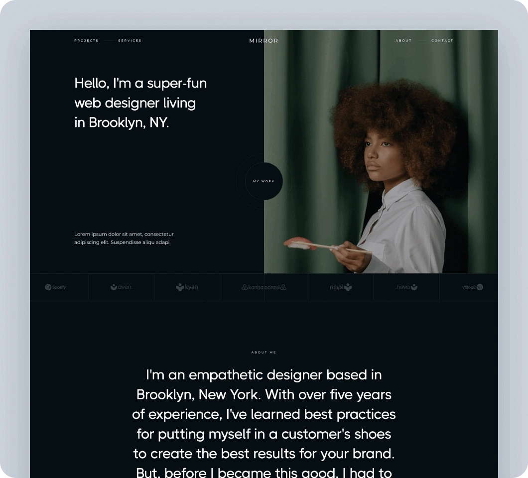 Web design portfolio template